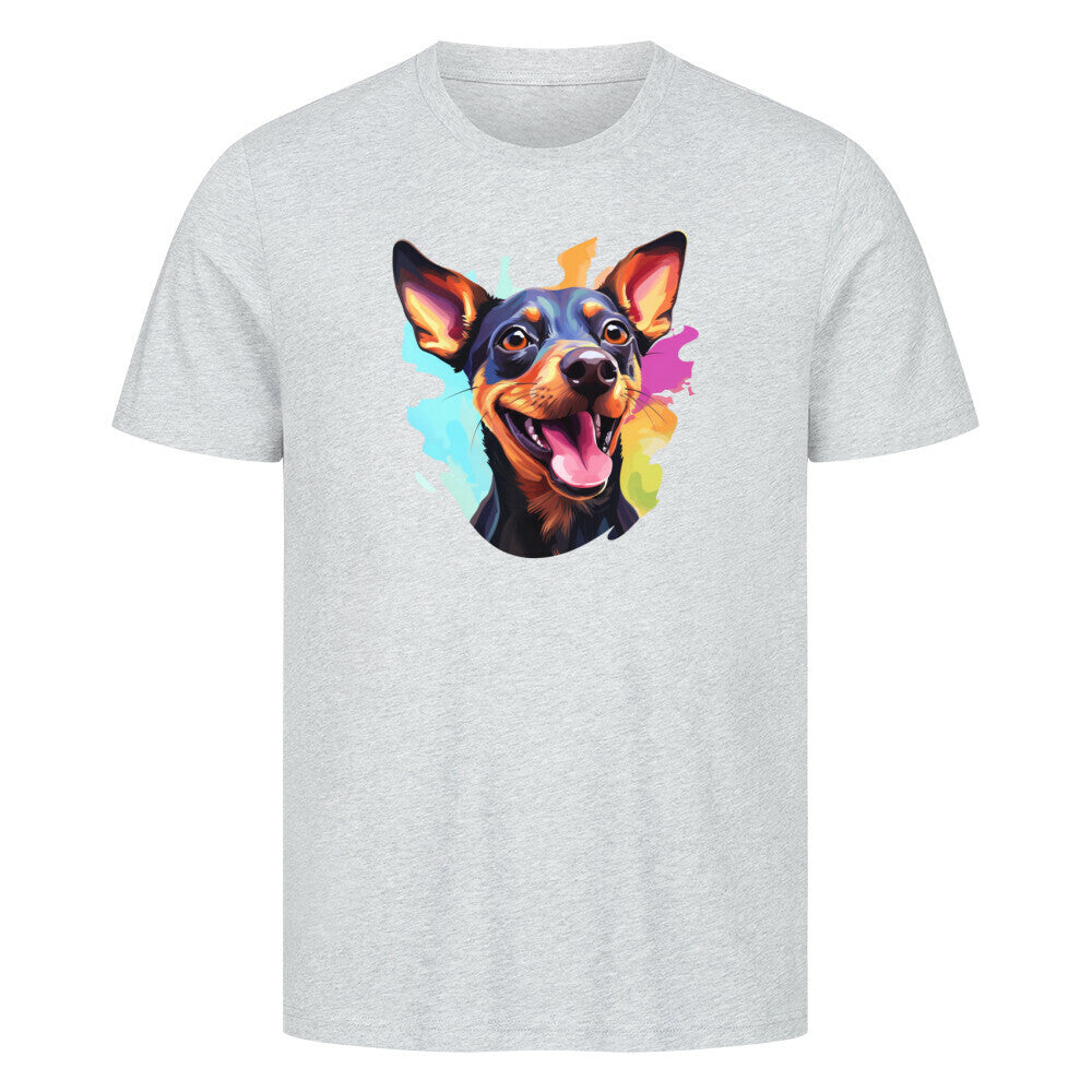 Premium T-Shirt "Zwergpinscher - FUN" Heather Grey – hunde-shirt.de