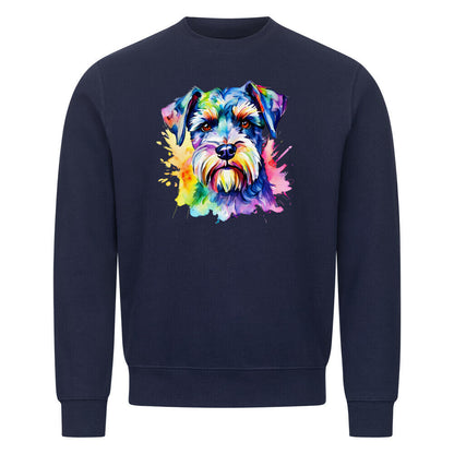 Premium Sweatshirt "Schnauzer - Paint" Navy Blue – hunde-shirt.de