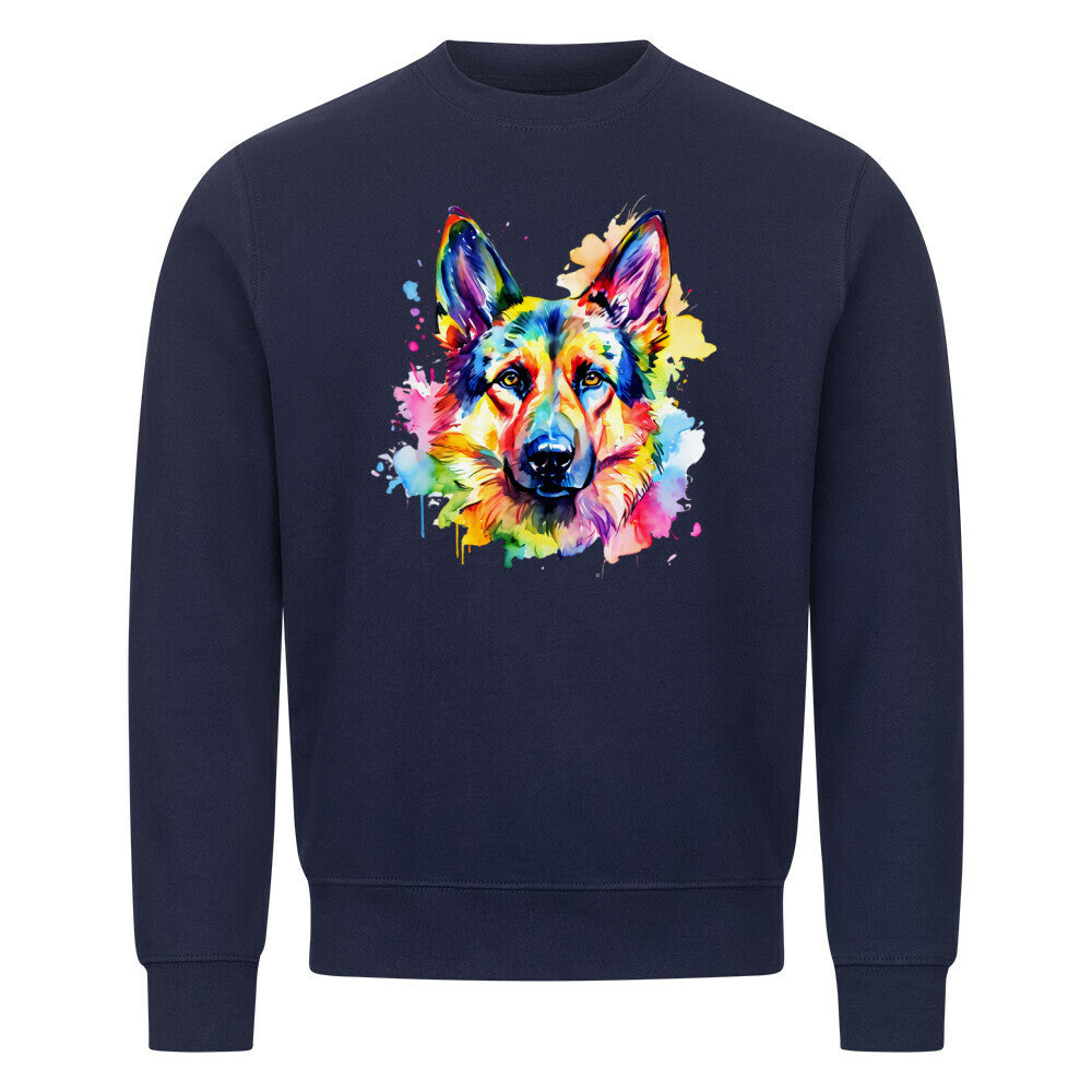 Premium Sweatshirt "Schäferhund - Paint 2" Navy Blue – hunde-shirt.de