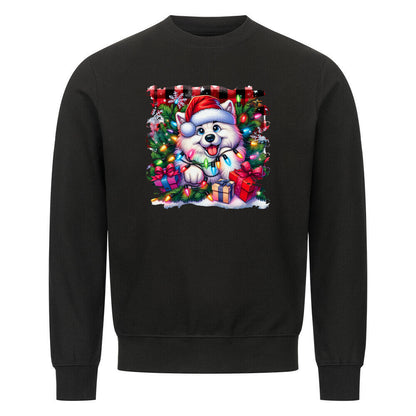 Premium Sweatshirt "Samoyed - Funny Christmas" Schwarz – hunde-shirt.de
