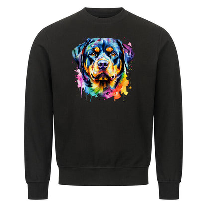 Premium Sweatshirt "Rottweiler - Splash" Schwarz – hunde-shirt.de