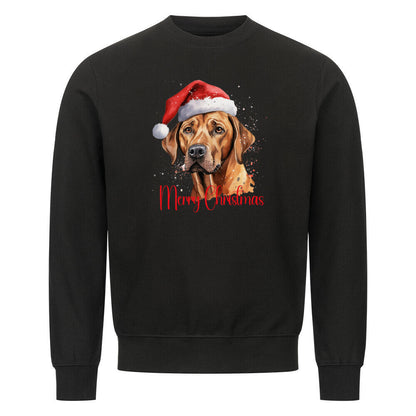 Premium Sweatshirt "Rhodesian Ridgeback - Merry Christmas" Schwarz – hunde-shirt.de