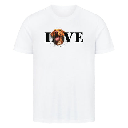 Premium T-Shirt "Rhodesian Ridgeback - LOVE" Weiß – hunde-shirt.de