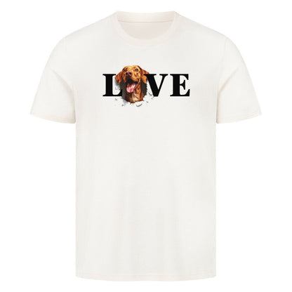Premium T-Shirt "Rhodesian Ridgeback - LOVE" Natural Raw – hunde-shirt.de