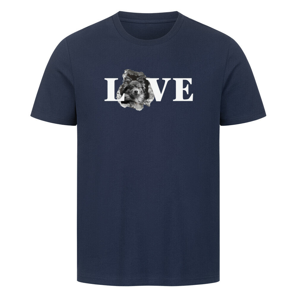 Premium T-Shirt "Wolfsspitz - LOVE" French Navy – hunde-shirt.de