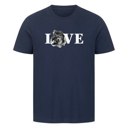 Premium T-Shirt "Wolfsspitz - LOVE" French Navy – hunde-shirt.de