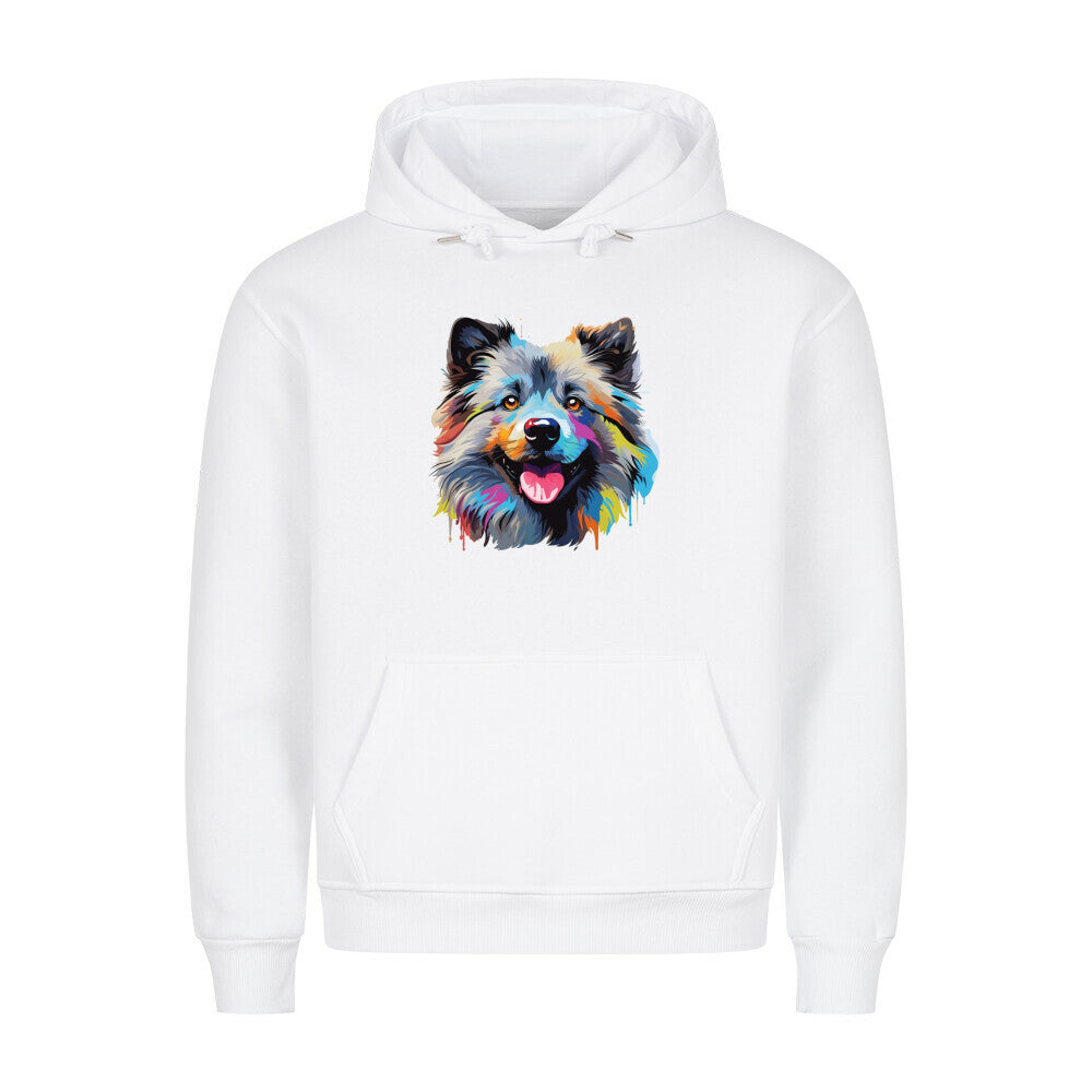 Premium Hoodie "Wolfsspitz - ART" Weiß – hunde-shirt.de