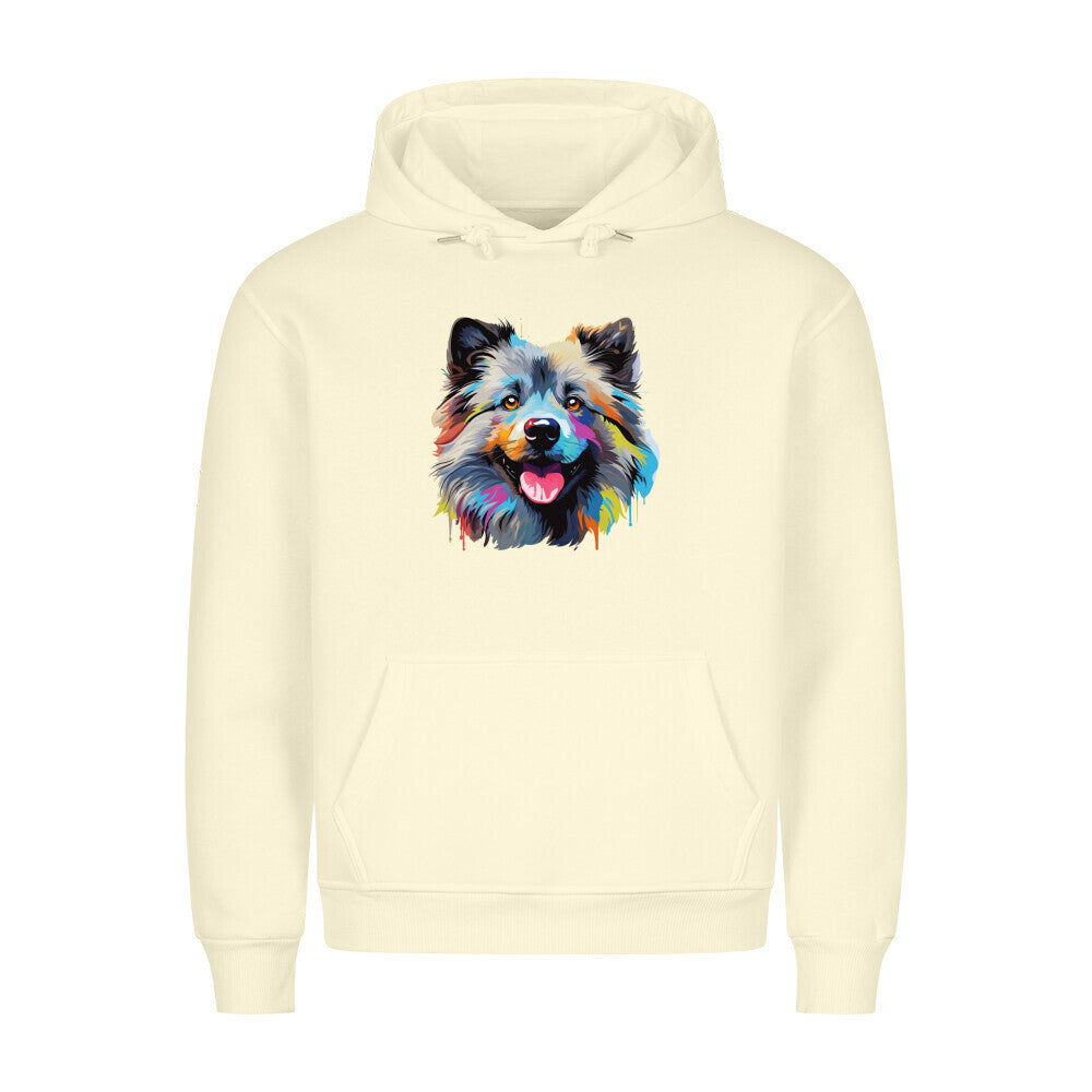 Premium Hoodie "Wolfsspitz - ART" Beige – hunde-shirt.de