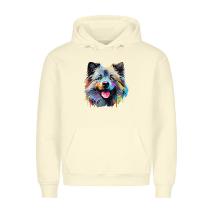 Premium Hoodie "Wolfsspitz - ART" Beige – hunde-shirt.de