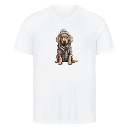 Premium T-Shirt "Weimaraner - Winterbub" Weiß – hunde-shirt.de