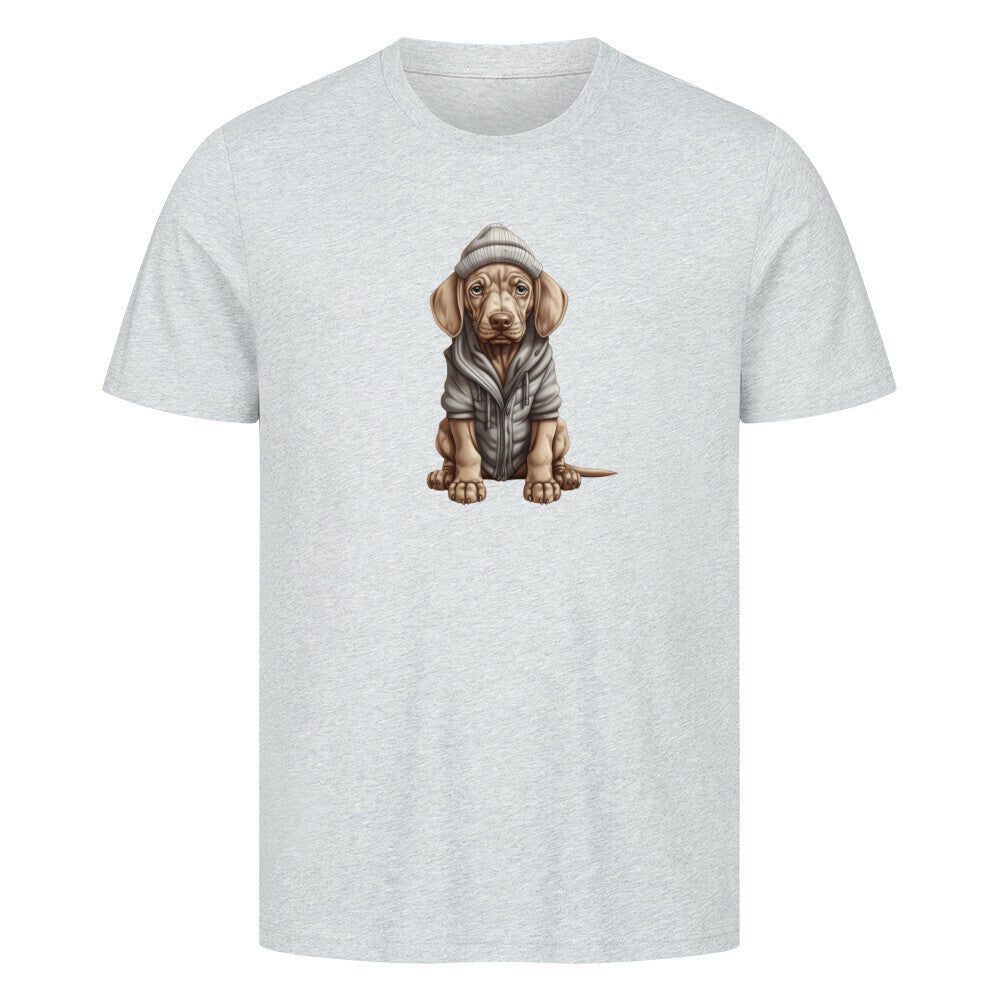 Premium T-Shirt "Weimaraner - Winterbub" Heather Grey – hunde-shirt.de