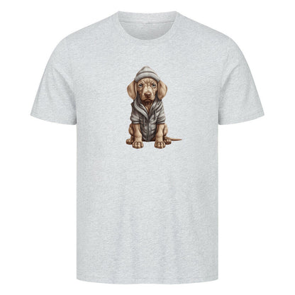 Premium T-Shirt "Weimaraner - Winterbub" Heather Grey – hunde-shirt.de