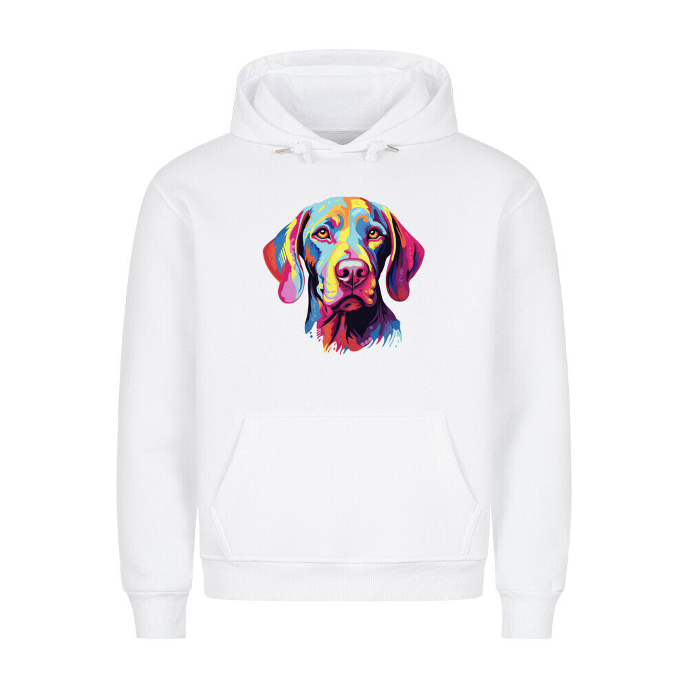 Premium Hoodie "Weimaraner - ART" Weiß – hunde-shirt.de