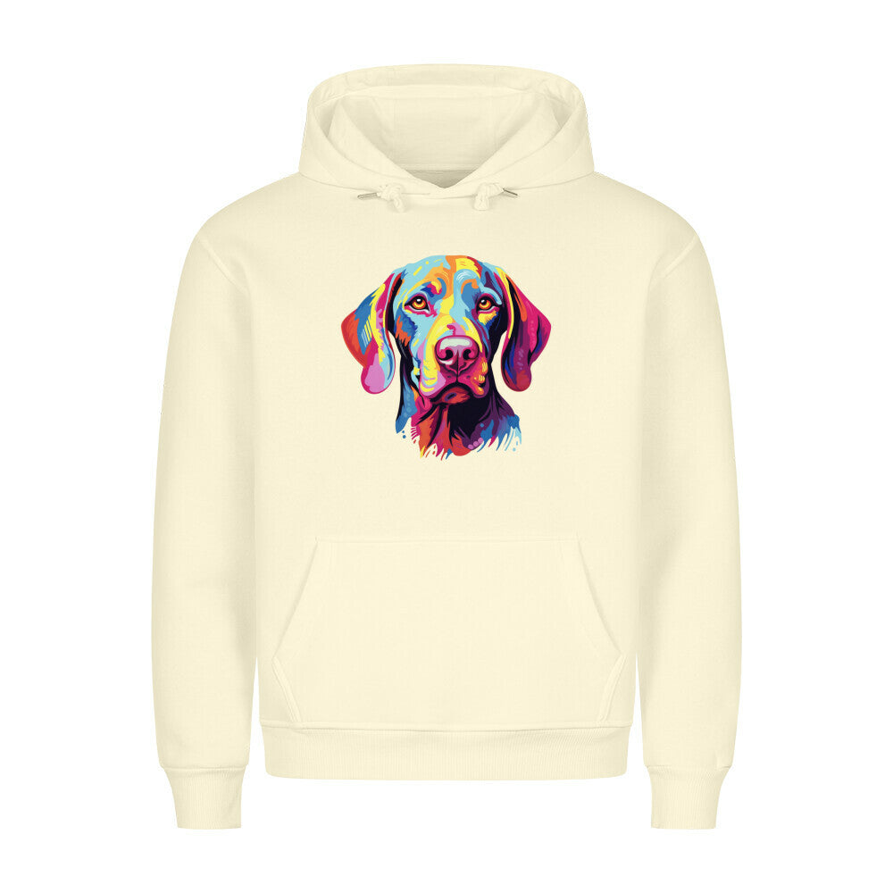 Premium Hoodie "Weimaraner - ART" Beige – hunde-shirt.de