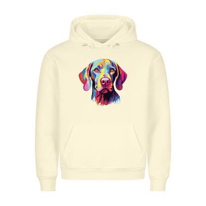 Premium Hoodie "Weimaraner - ART" Beige – hunde-shirt.de
