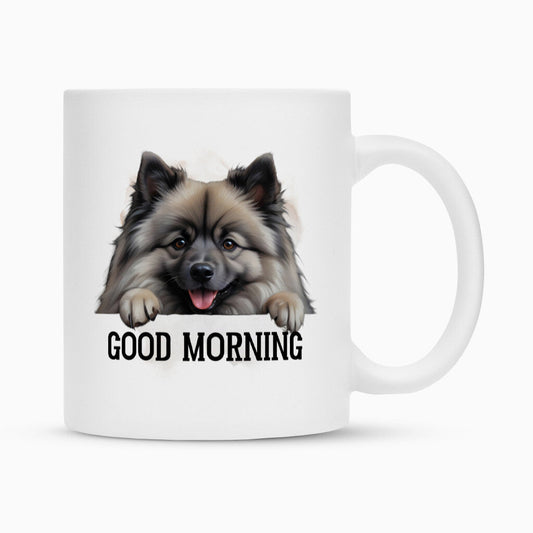 Tasse "Wolfsspitz - Good Morning" Weiß – hunde-shirt.de