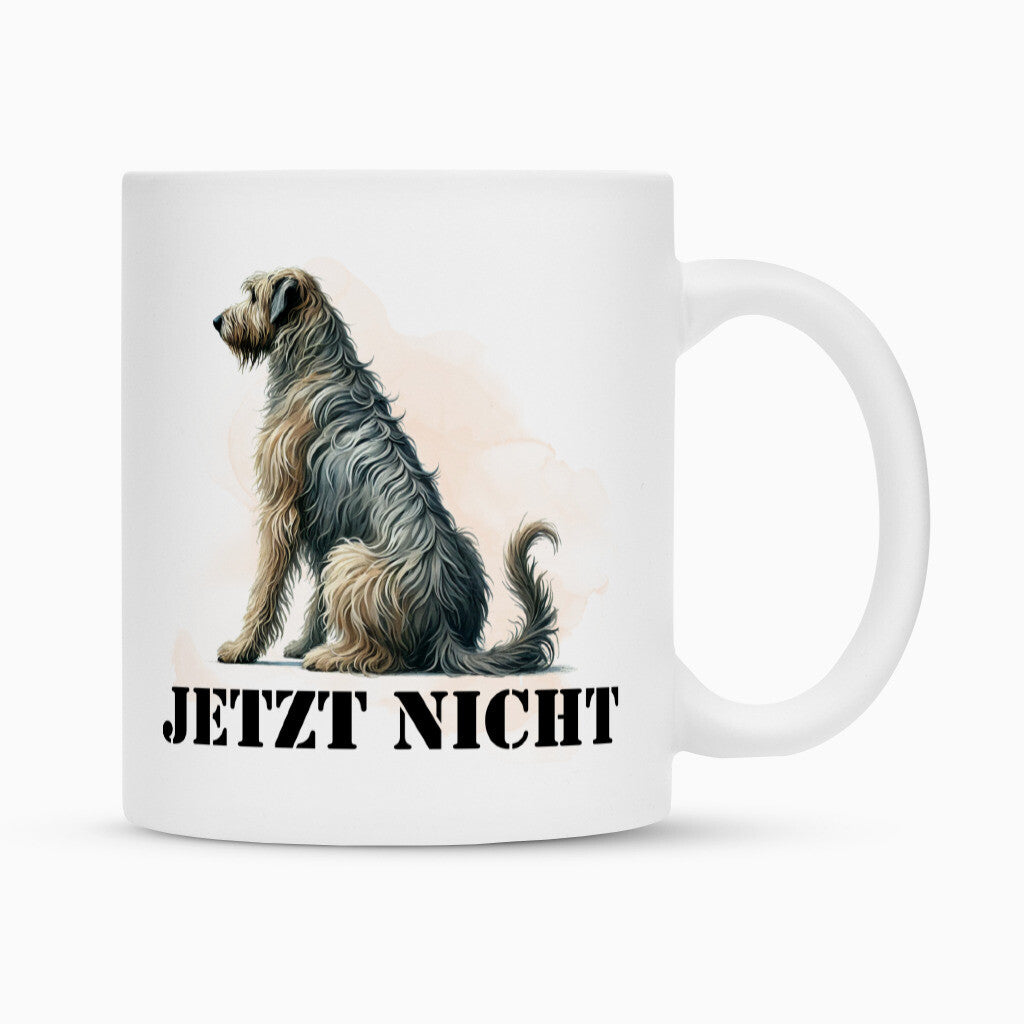 Tasse "Irischer Wolfshund - JETZT NICHT" Weiß – hunde-shirt.de