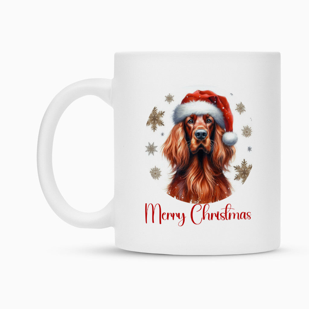 Tasse "Irish Setter - Merry Christmas" – hunde-shirt.de