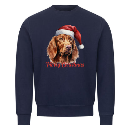 Premium Sweatshirt "Irish Setter - Merry Christmas" Navy Blue – hunde-shirt.de