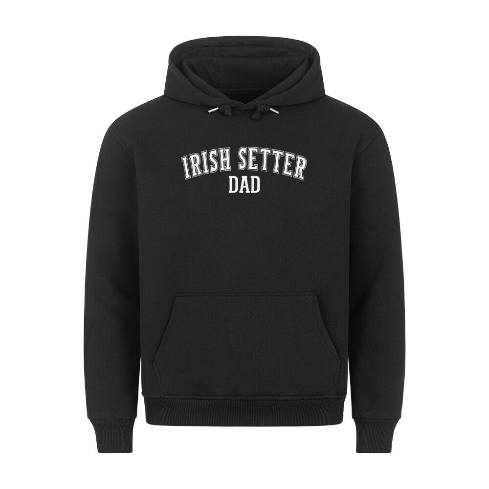 Premium Hoodie "Irish Setter - DAD" Schwarz – hunde-shirt.de