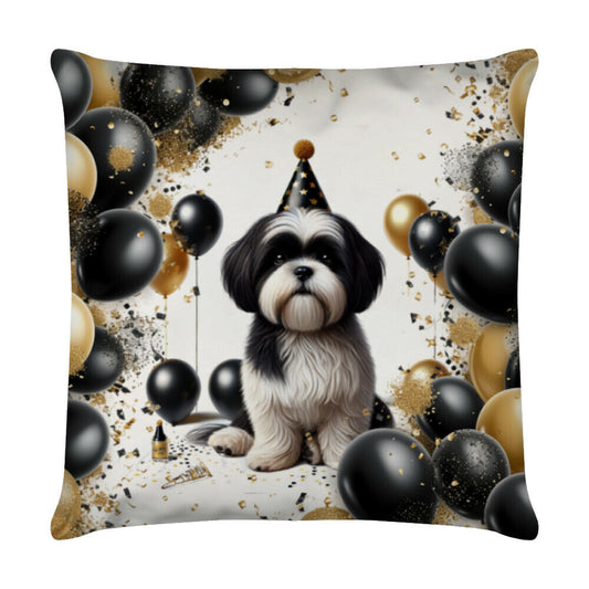 Kissen "Shih Tzu - Geburtstag" Weiß – hunde-shirt.de