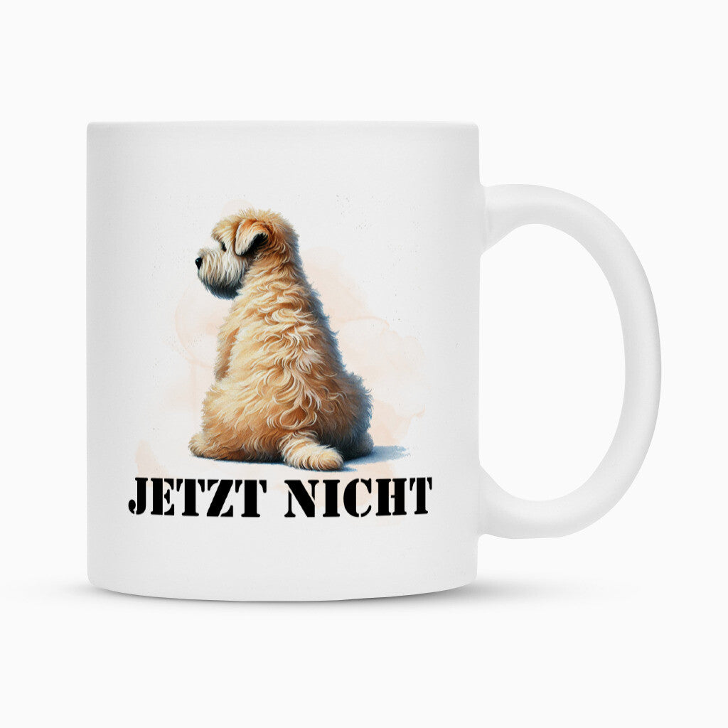 Tasse "Soft Coated Wheaten - JETZT NICHT" Weiß – hunde-shirt.de