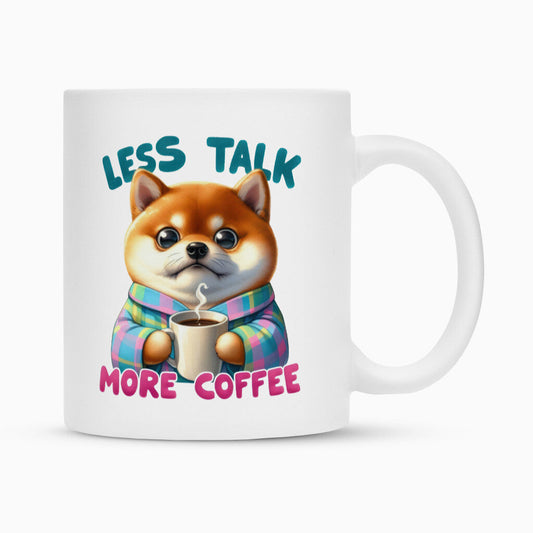 Tasse "Shiba Inu - Less talk..." Weiß – hunde-shirt.de
