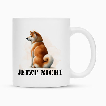 Tasse "Shiba Inu - JETZT NICHT" Weiß – hunde-shirt.de
