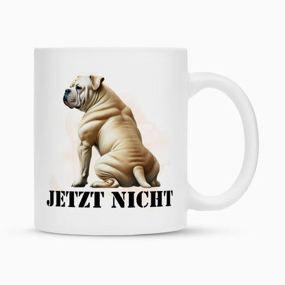 Tasse "OEB ( hell ) - JETZT NICHT" Weiß – hunde-shirt.de