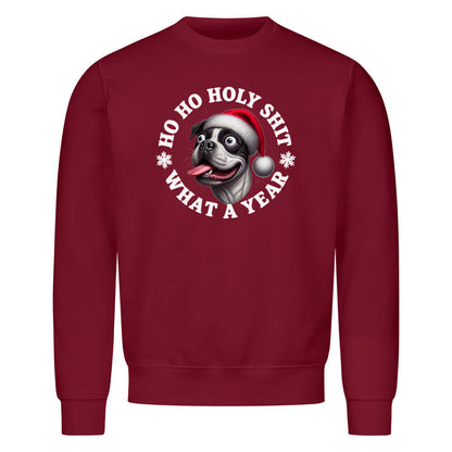 Premium Sweatshirt "OEB (s/w) - HO HO..." Burgunder – hunde-shirt.de
