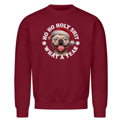 Premium Sweatshirt "OEB ( hell ) - HO HO..." Burgunder – hunde-shirt.de
