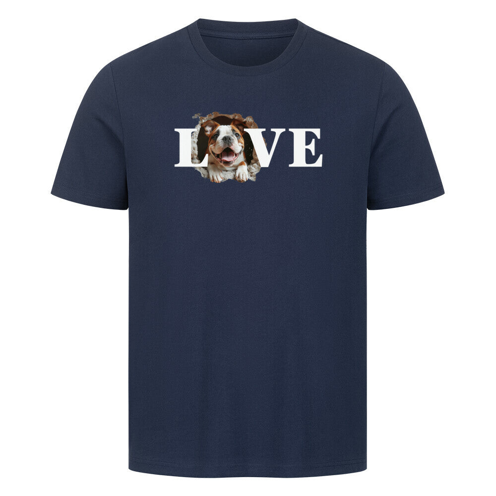 Premium T-Shirt "OEB - LOVE 2" French Navy – hunde-shirt.de