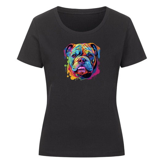 Premium Organic Damen-Shirt "OEB - Splash" Schwarz – hunde-shirt.de