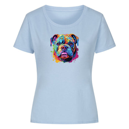 Premium Organic Damen-Shirt "OEB - Splash" Sky Blue – hunde-shirt.de
