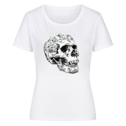 Premium Organic Damen-Shirt "Silence" Weiß – hunde-shirt.de