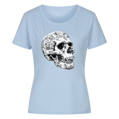 Premium Organic Damen-Shirt "Silence" Sky Blue – hunde-shirt.de