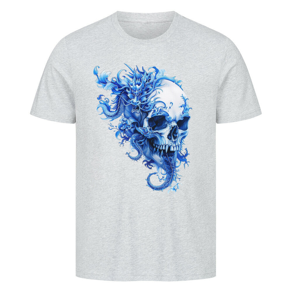 Premium T-Shirt "Into the Blue" Heather Grey – hunde-shirt.de