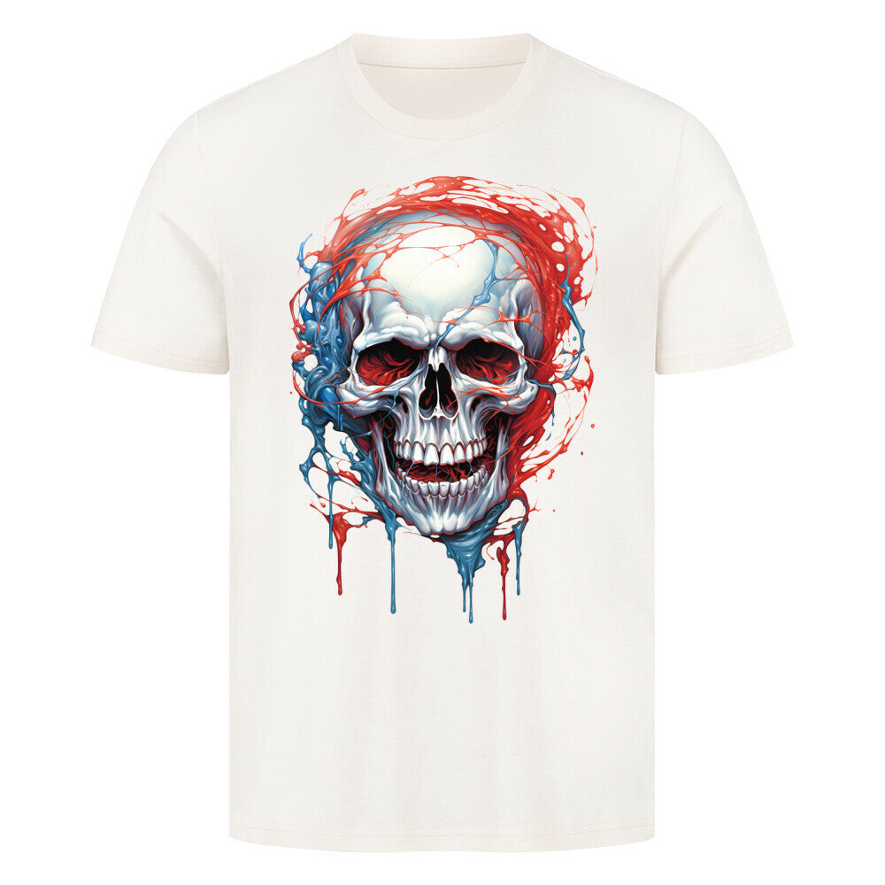 Premium T-Shirt "Blue & Red" Natural Raw – hunde-shirt.de