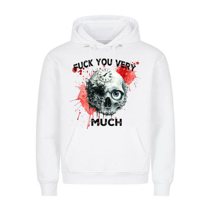 Premium Hoodie "F... You very much" Weiß – hunde-shirt.de
