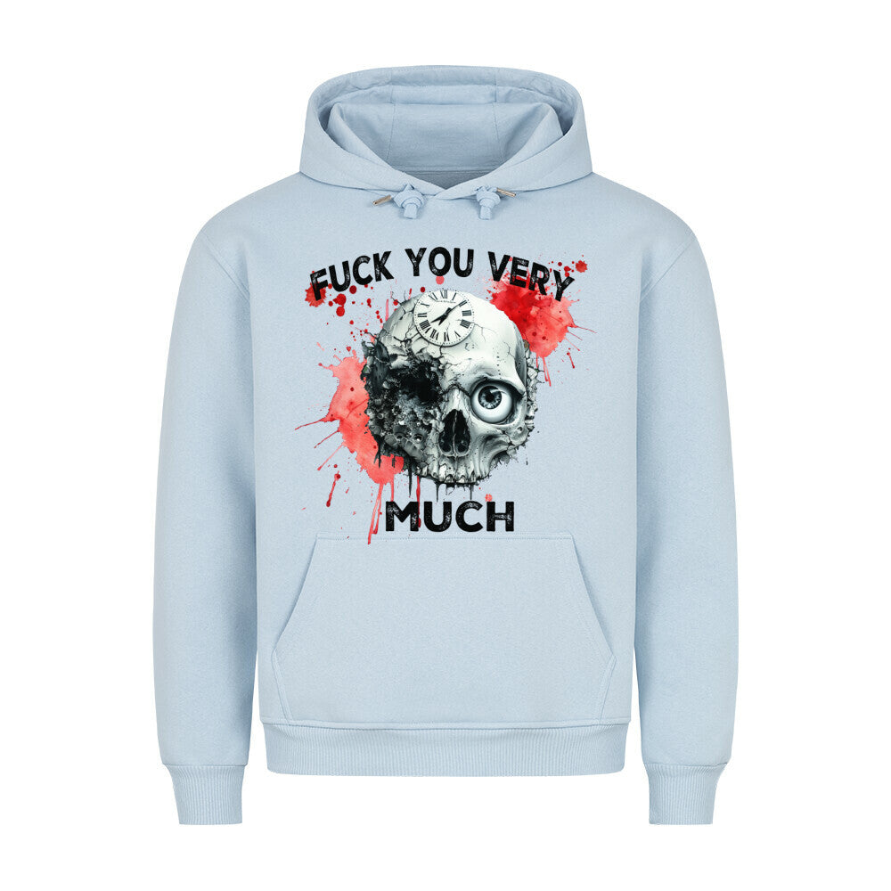 Premium Hoodie "F... You very much" Babyblau – hunde-shirt.de