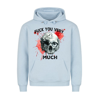 Premium Hoodie "F... You very much" Babyblau – hunde-shirt.de