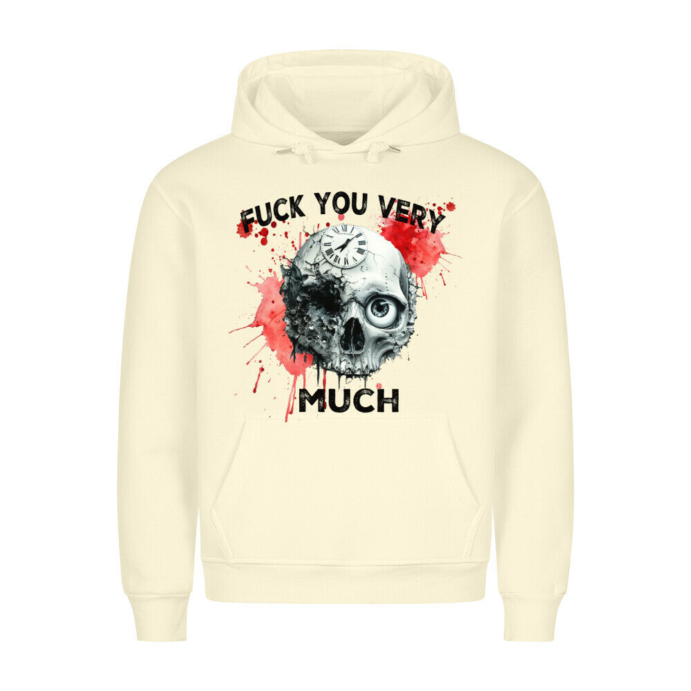 Premium Hoodie "F... You very much" Beige – hunde-shirt.de