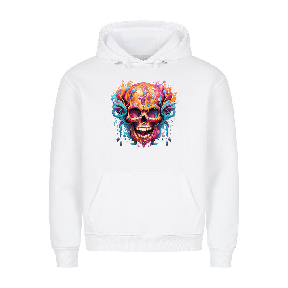 Premium Hoodie "Wild Skull" Weiß – hunde-shirt.de