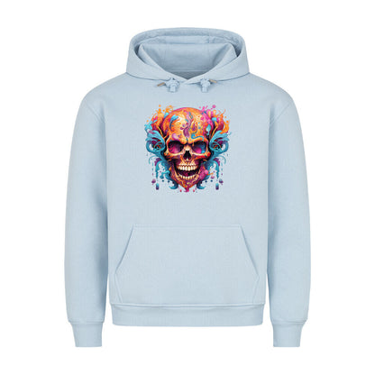 Premium Hoodie "Wild Skull" Babyblau – hunde-shirt.de