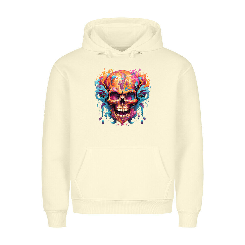 Premium Hoodie "Wild Skull" Beige – hunde-shirt.de
