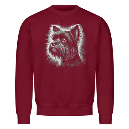 Premium Sweatshirt "Affenpinscher - Shine" Burgunder – hunde-shirt.de