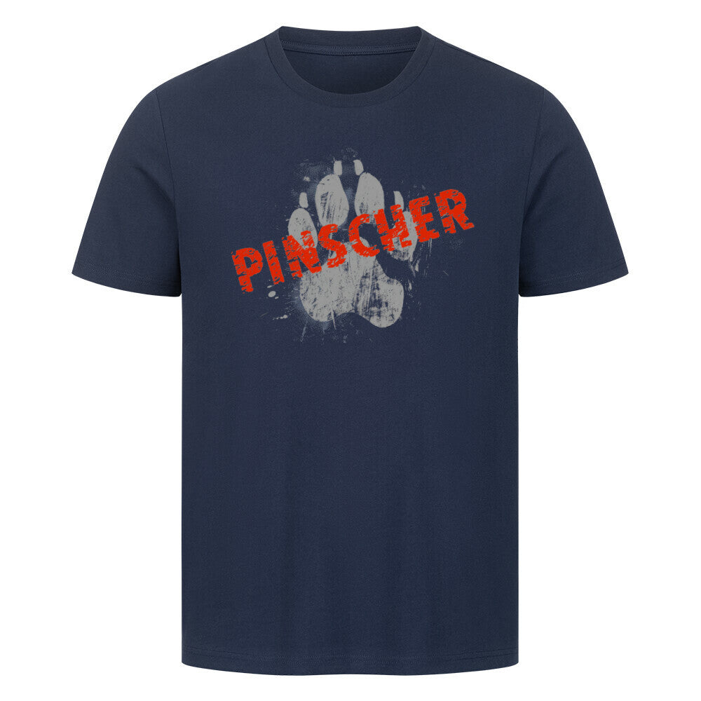 Premium T-Shirt "Pinscher PAW" French Navy – hunde-shirt.de