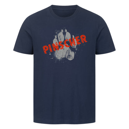 Premium T-Shirt "Pinscher PAW" French Navy – hunde-shirt.de