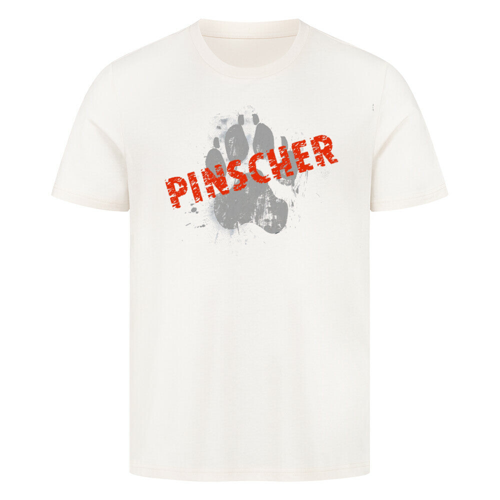 Premium T-Shirt "Pinscher PAW" Natural Raw – hunde-shirt.de