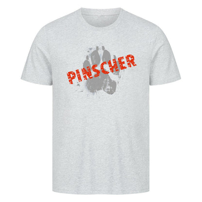 Premium T-Shirt "Pinscher PAW" Heather Grey – hunde-shirt.de